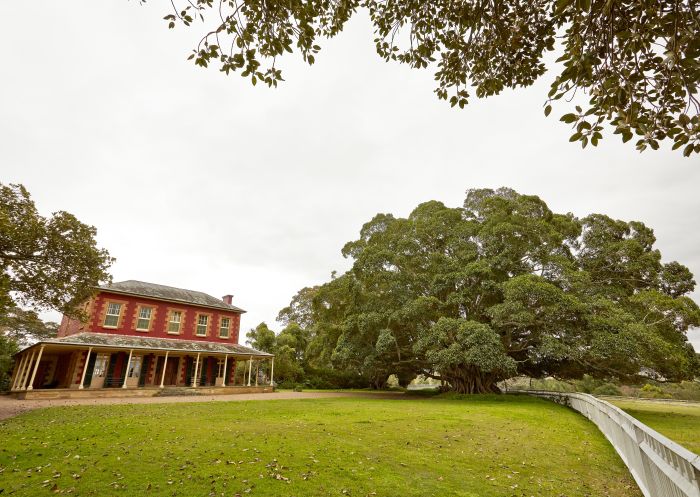 The historic two-storey Tocal Homestead in Paterson, NSW, Australia