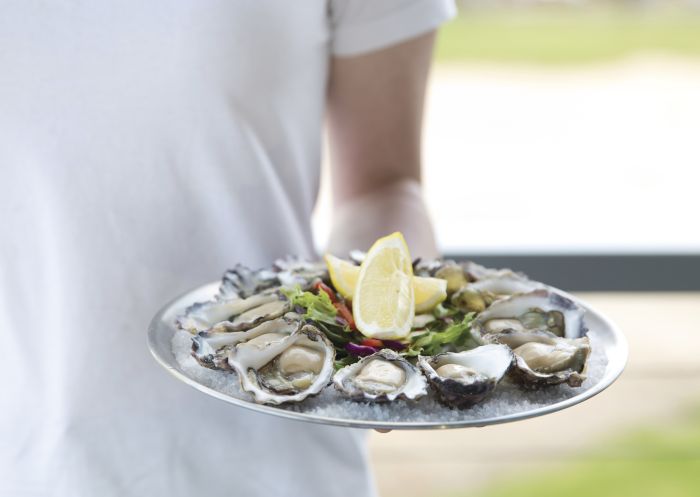 Fresh Sydney Rock Oysters at the Tathra Hotel, on the Sapphire Coast on NSW