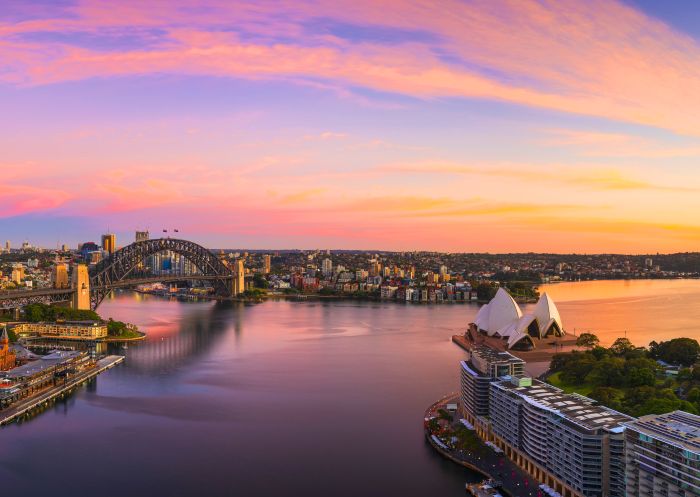 sunrise over Circular Quay