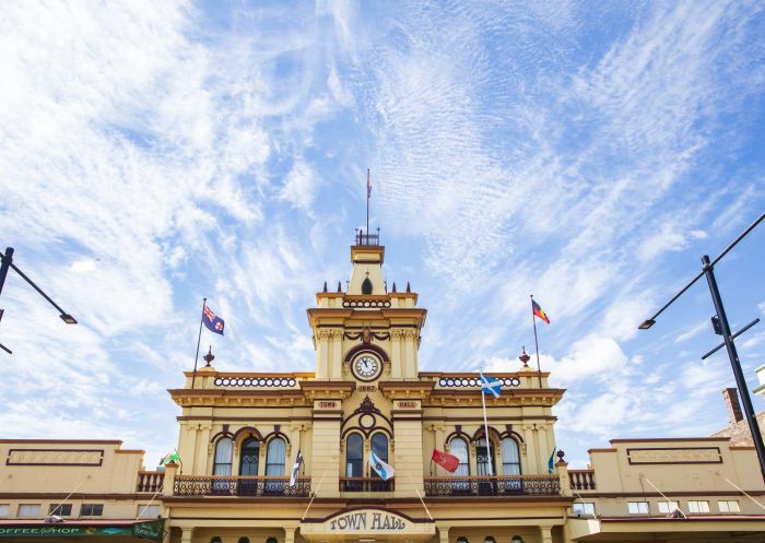 The historic Glen Innes town hall built 1887 in Glen Innes, Country NSW