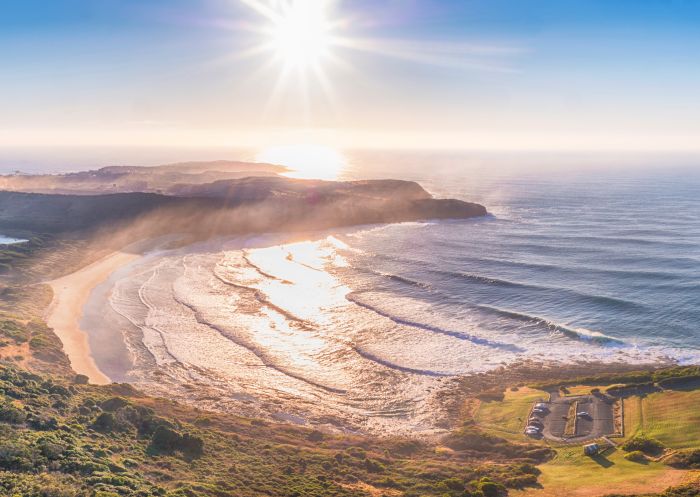 Sun rising over The Farm in Killalea State Park in Shellharbour Area, South Coast