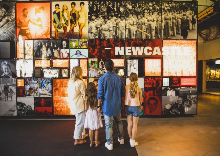 Family enjoying a visit to Newcastle Museum in Newcastle