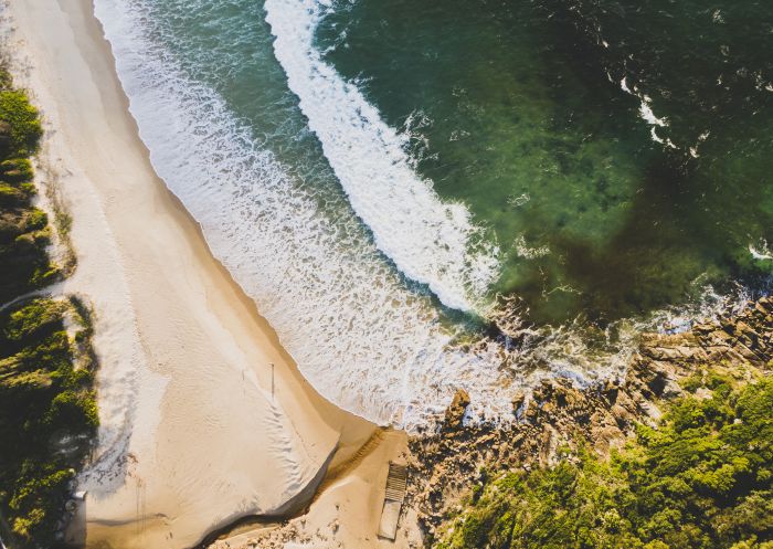 Scenic coastal views across Elizabeth Beach in Booti Booti National Park