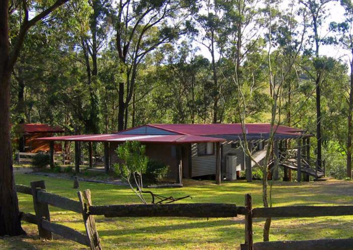 River Cottage Outside Back at Riverwood Downs in Barrington Tops, Hunter