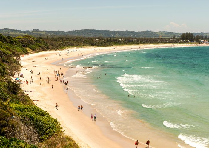 Aerial view of Clarkes Beach - Byron Bay - North Coast