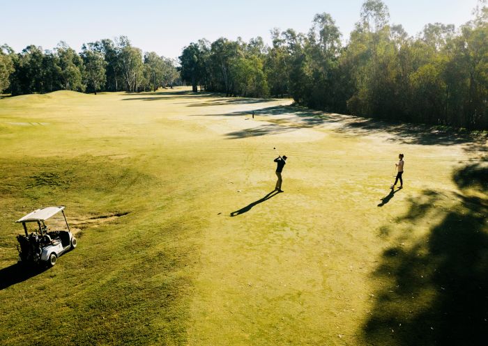 Golfers playing at Yarrawonga Mulwala Golf Club Resort, Mulwala