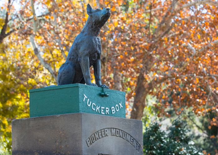 Dog On Tuckerbox statue in Gundagai