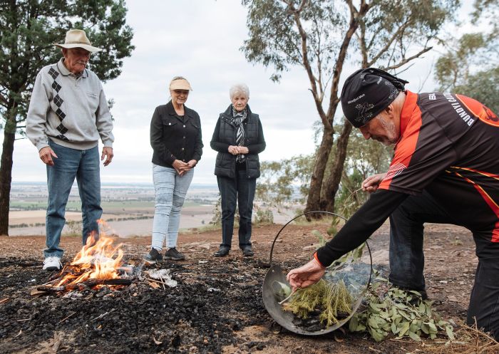 Group enjoy tour by Mark Saddler at Bundyi Cultural Tours, Wagga Wagga