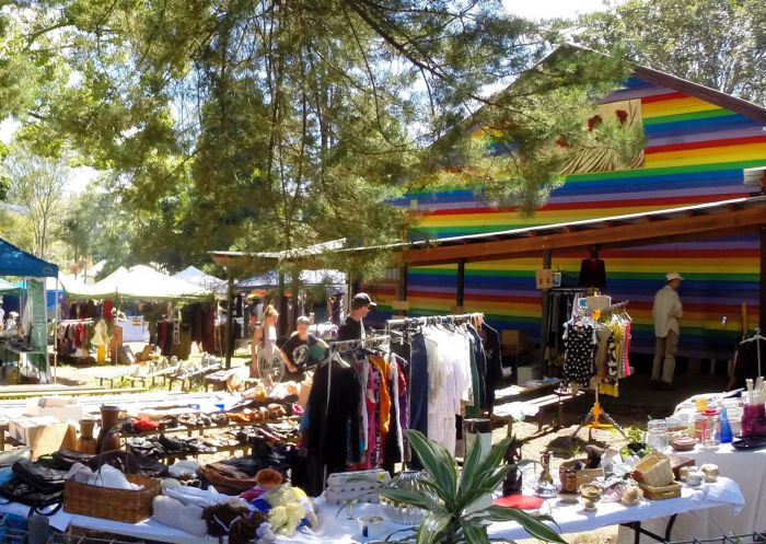  People browsing Nimbin Market, Nimbin