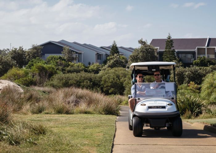 Friends enjoying a day of golfing at Magenta Shores Golf and Country Club, Magenta