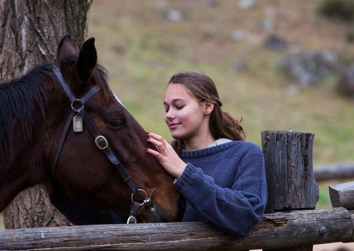 Teenage girl with horse Horse riding at Turon Gates, Capertee