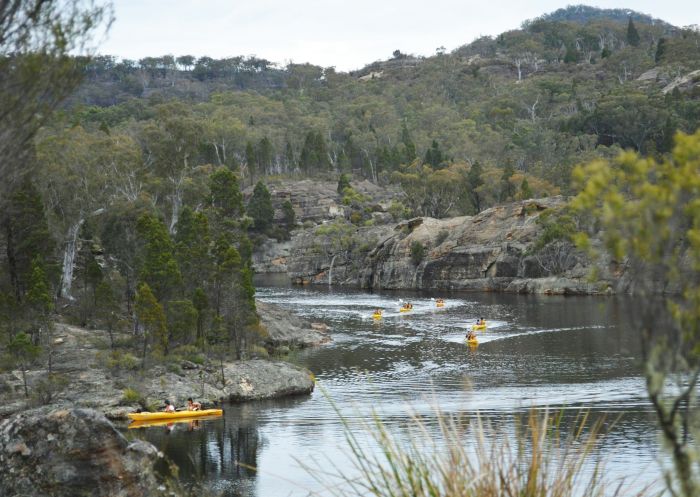  People kayaking down the Ganguddy Dunns-Swamp with Southern Cross Kayaking - Kayak and SUP Hire, Wollemi National Park