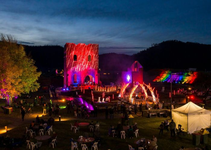 Aerial of LithGlow 2021, Lithgow