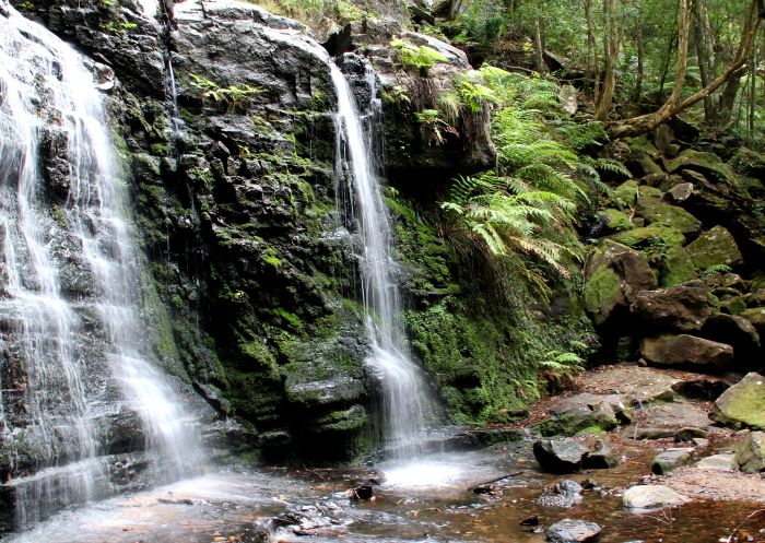 Scenic view of Fairy Bower Falls, Bundanoon region