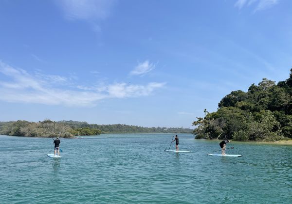 Darren, Andy & Mark go Paddle Boarding in Brunswick Heads 