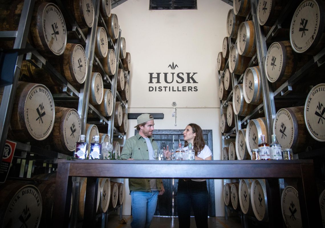 Australian paddock-to-bottle rum at Husk Distillers. Image Credit: Taste of Australia