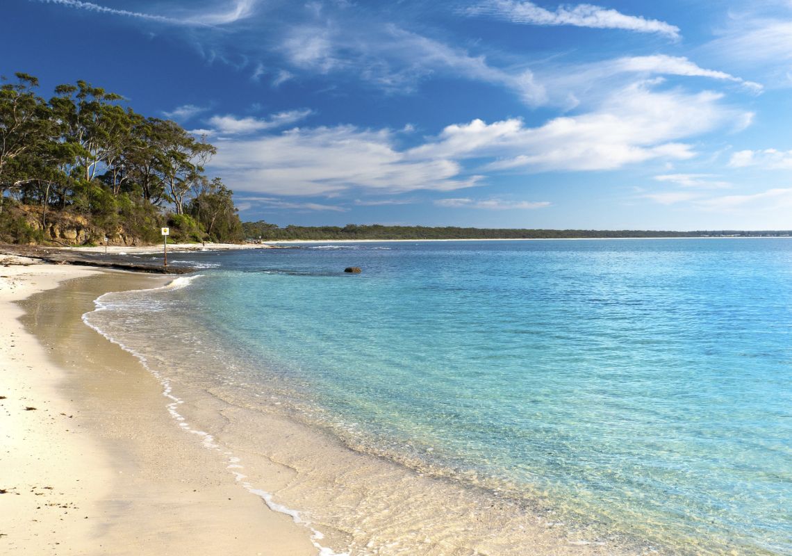 Jervis Bay white sand and aqua water on the South Coast