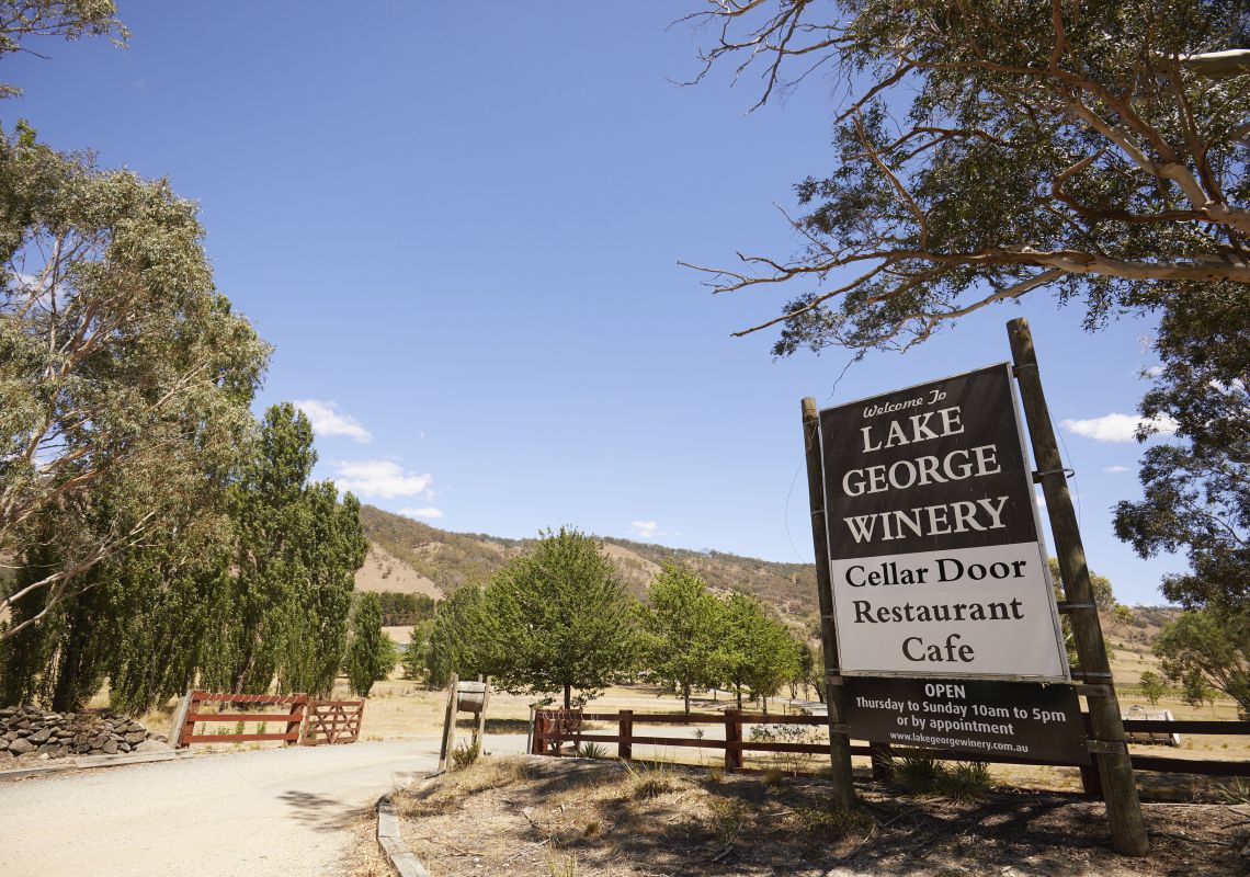 Outside the Lake George Winery - Goulburn Area