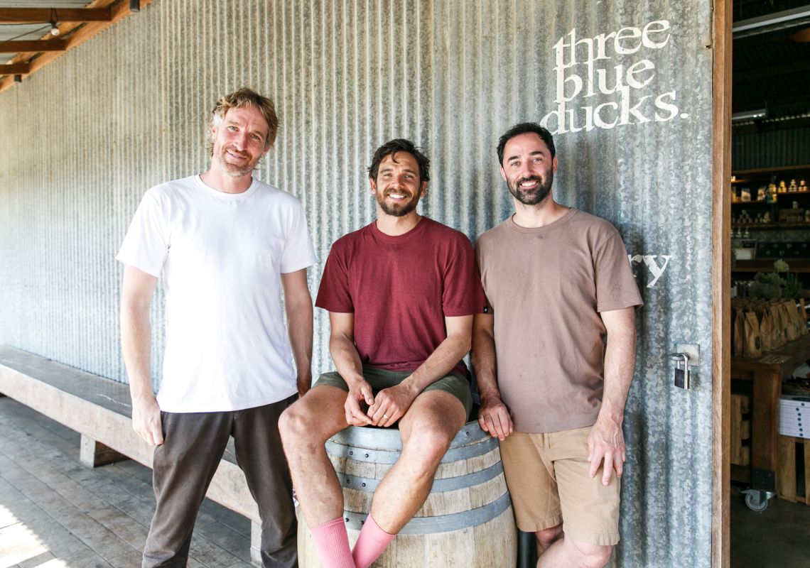 Three Blue Ducks - Andy, Mark & Daz in Byron Bay