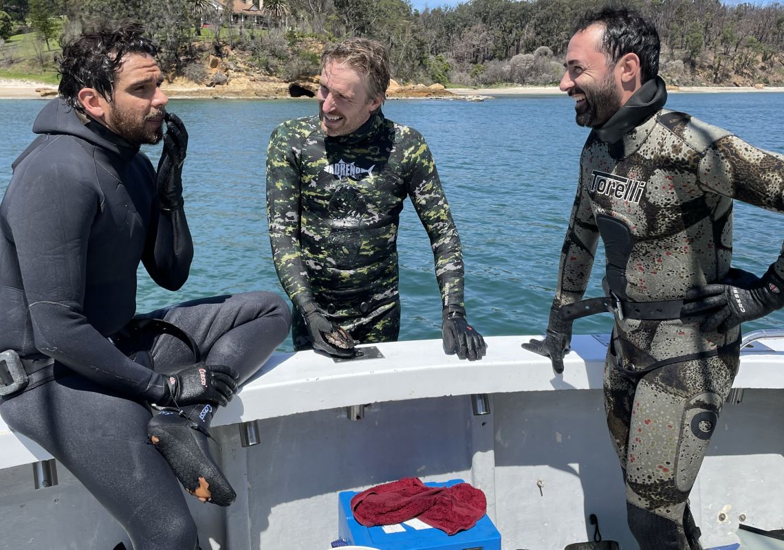 Andy, Mark & Daz - Lobster Diving, Eden