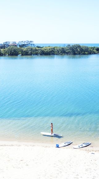 Stand-up Paddle Boarding on Wooli Wooli River in Clarence Valley, North Coast