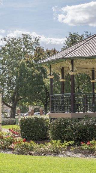 The Grecian Rotunda built in 1891 in Victoria Park, Forbes