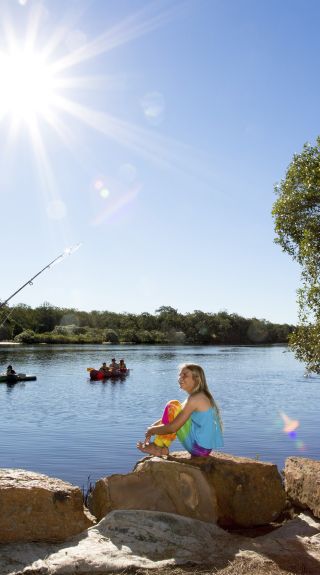 Families enjoying a day on the Wooli Wooli River, Wooli in the Northern Rivers region-  Credit: My Clarence Valley