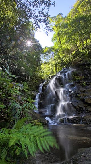 The picturesque Sylvia Falls in the Blue Mountains National Park, Wentworth Falls