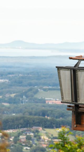 Couple enjoying scenic views over Coffs Harbour from Forest Sky Pier, Niigi Niigi - Sealy Lookout, Coffs Harbour