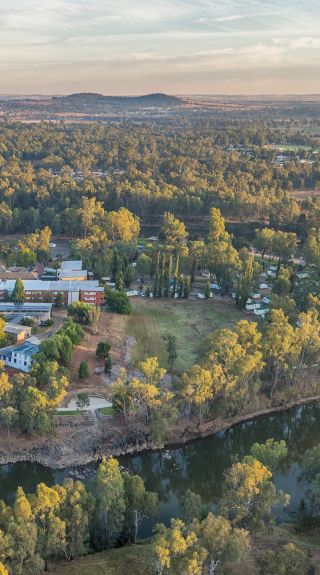 Aerial overlooking Wagga Wagga, Riverina