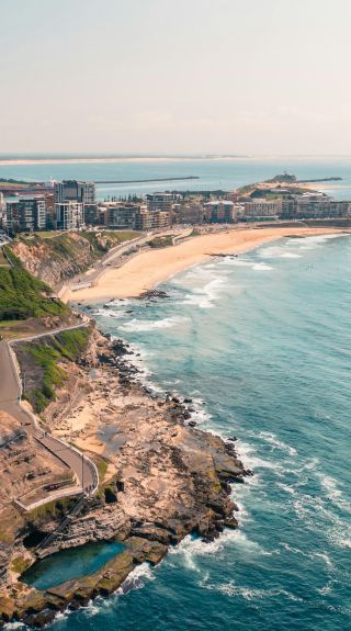 Aerial over King Edward Park & Bogey Hole - Credit: Newcastle VIC