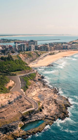 Aerial over King Edward Park & Bogey Hole - Credit: Newcastle VIC