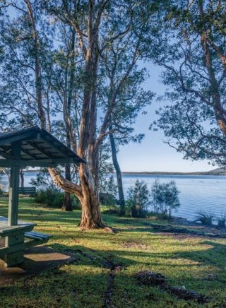 Queens Lake picnic area in North Haven, Port Macquarie 