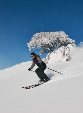 Skiing at Charlotte Pass in the Snowy Mountains