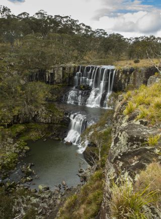 The scenic Ebor Falls in Guy Fawkes River National Park in Ebor, Armidale Area, Country NSW