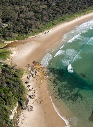 Scenic coastal views across Diamond Head Beach, Crowdy Bay National Park