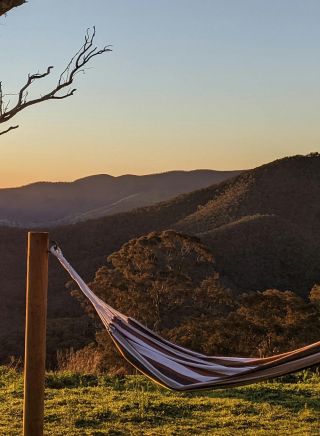 Enjoy a sunset in a hammock at Turon Gates Mountain Retreat. Capertee