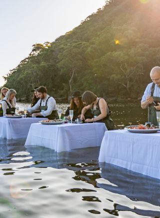 People enjoying Sydney Oyster Farm Tours, Mooney Mooney