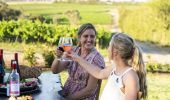 Friends enjoying food and wine at Grove Estate Wines inYoung, Country NSW