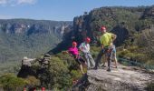  Group enjoying abseiling experience with Australian School of Mountaineering, Katoomba